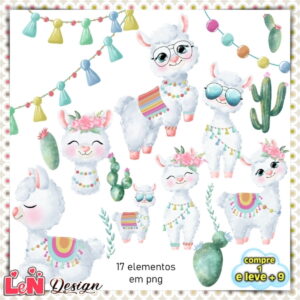 Kit Digital Lhama Baby