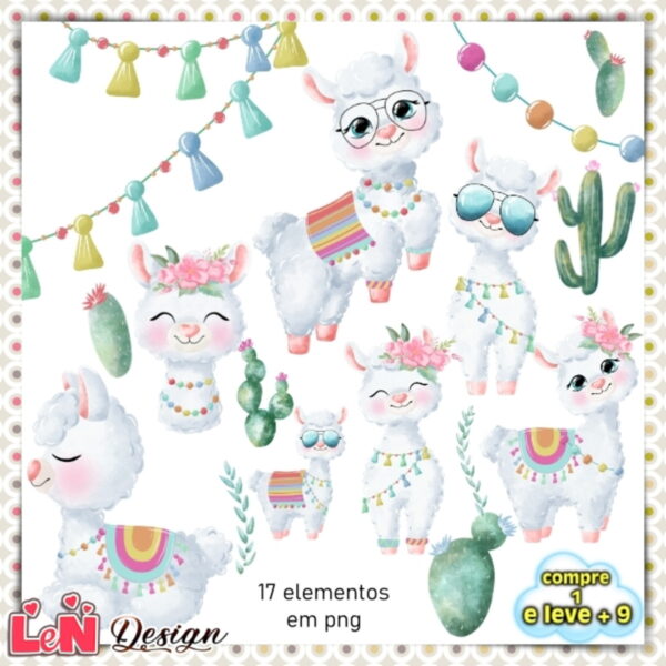 Kit Digital Lhama Baby