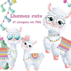 kit digital lhama cute