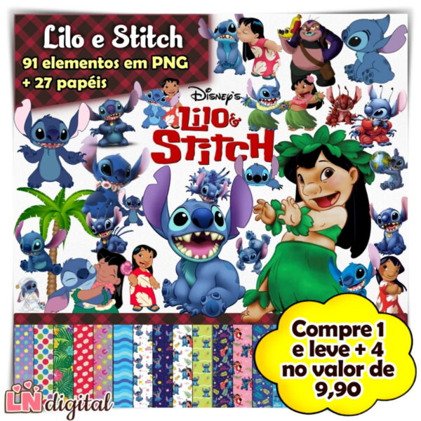Kit Digital Lilo e Stitch