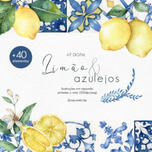 Kit Digital Limão e Azulejos #1711