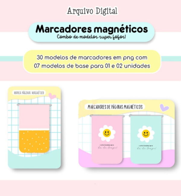 Kit Digital Marcadores de Página Magnéticos