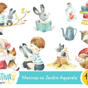 Kit Digital - Meninos no Jardim Aquarela