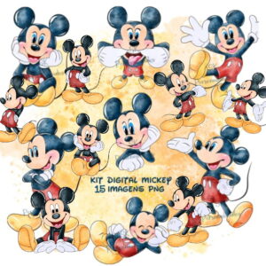 Kit Digital Mickey Aquarela #992#
