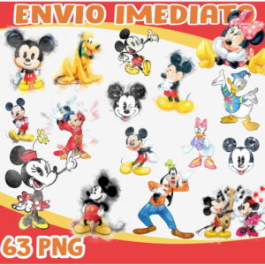 Kit Digital Mickey Aquarela