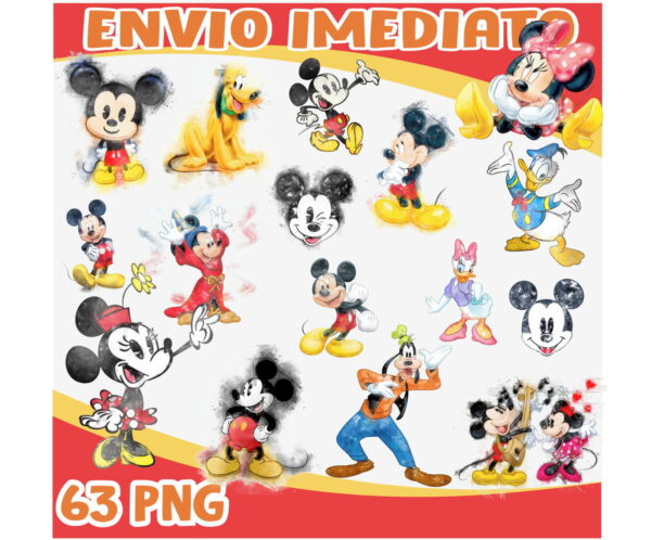 Kit Digital Mickey Aquarela