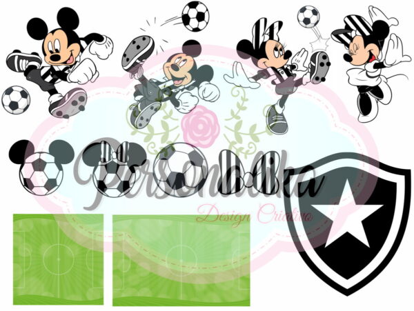 Kit Digital Mickey E Minnie Botafogo - Imagem 2