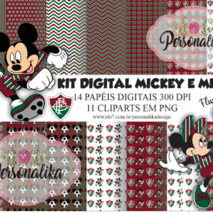 Kit Digital Mickey E Minnie Fluminense