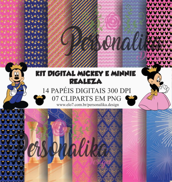 KIT DIGITAL MICKEY E MINNIE REALEZA