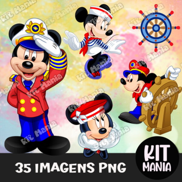 Kit Digital Mickey Marinheiro e Amigos