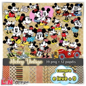 Kit Digital Mickey Vintage