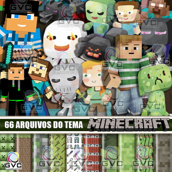 Kit Digital Minecraft Aquarela