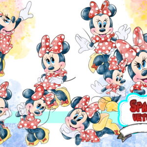 Minnie Aquarela Kit Digital Compre 1 Leve 3
