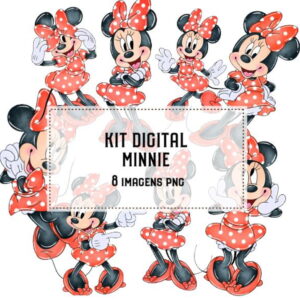 Kit Digital Minnie Aquarela 1752