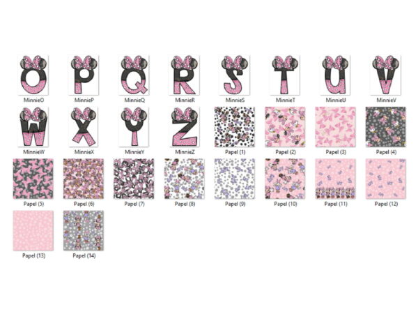 Kit Digital - Minnie Aquarela Glitter - Image 4