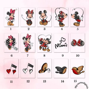 Kit Digital Minnie Aquarela Verm 001 Png Compre 1 Leve 2