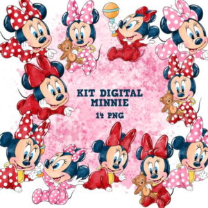 Kit Digital Minnie Baby Aquarela 1636
