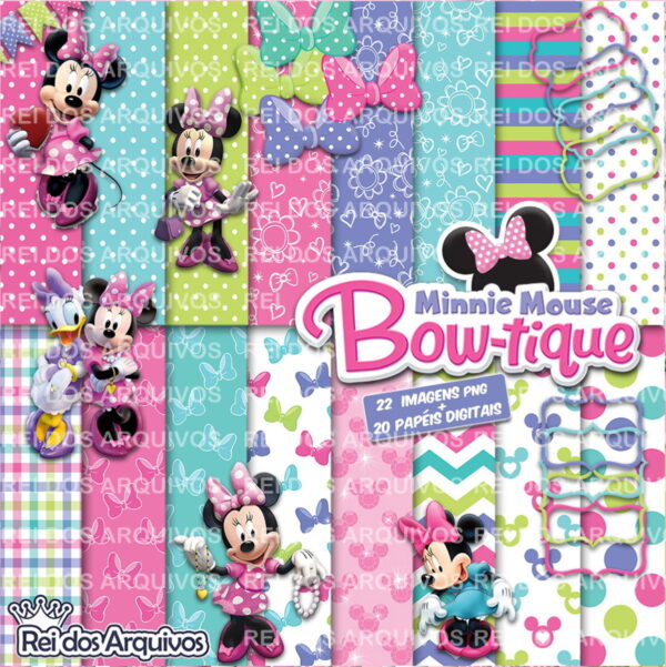Kit digital Minnie Boutique Rosa