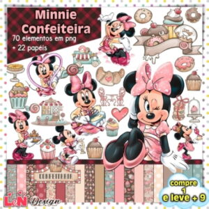 Kit Digital Minnie Confeiteira