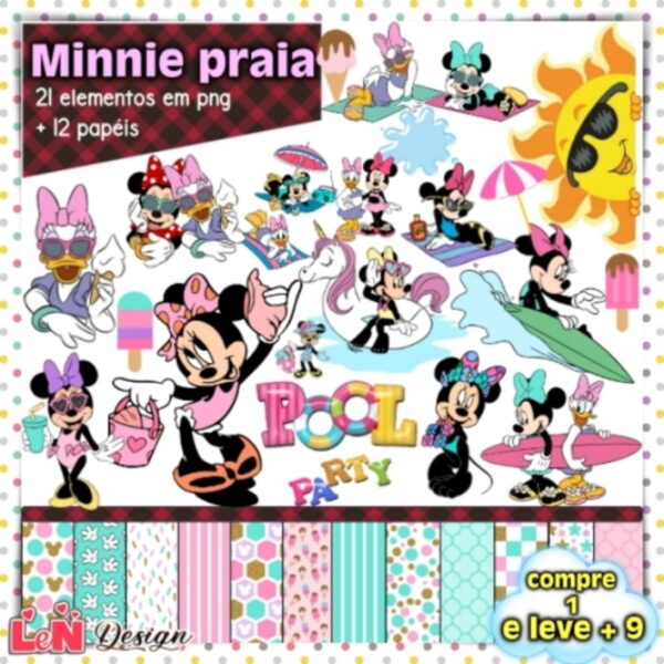 Kit Digital Minnie Praia