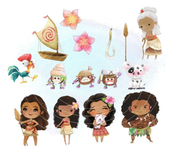 Kit Digital - Moana Aquarela (cod. 0013)