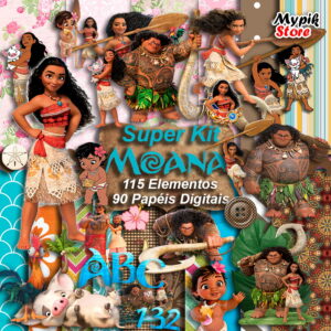 Super Kit Digital Moana Scrapbook