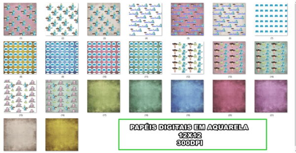 Kit Digital Monstros S.a Cute Aquarela - Image 3