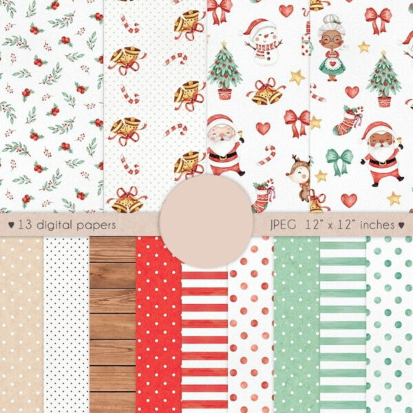 Kit Digital Natal Aquarela #0010 - Imagem 2