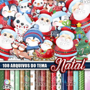 Kit Digital Natal Aquarela