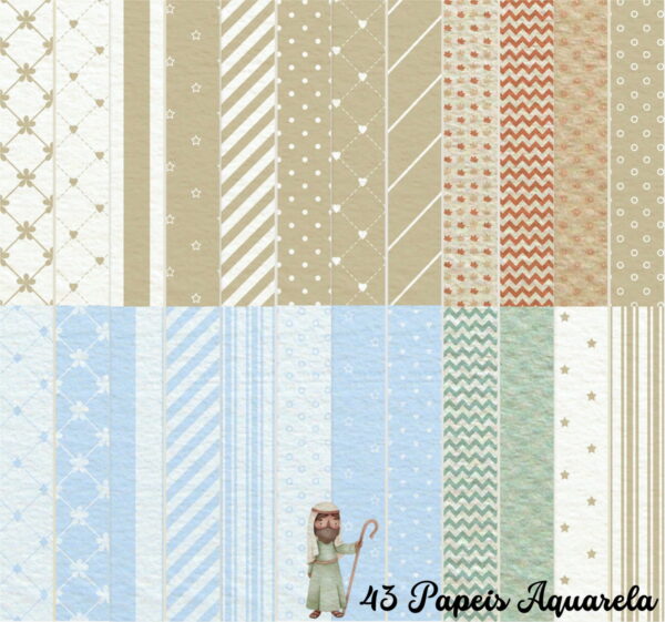 Kit Digital Natal Aquarela Noite Feliz 30 Png - Image 3