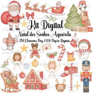 Kit Digital - Natal dos Sonhos Aquarela