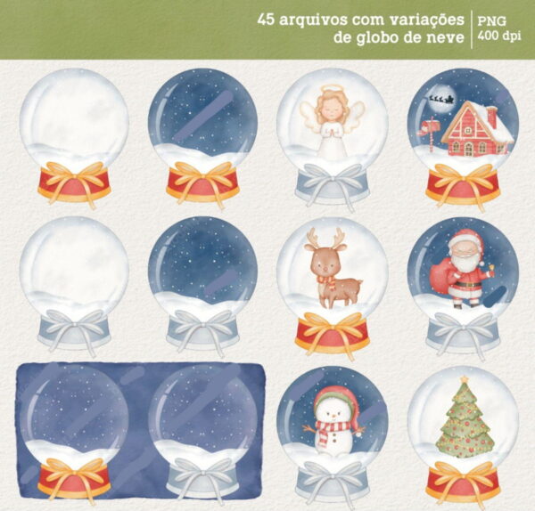 Kit Digital Natal dos Sonhos - Cliparts em Aquarela - Imagem 5