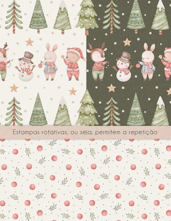 Kit Digital - Natal no Bosque Aquarela - Image 3
