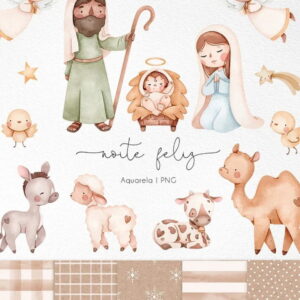 Kit Digital - Noite Feliz Aquarela