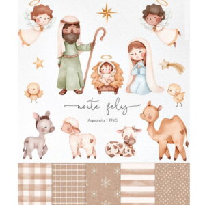 Kit Digital - Noite Feliz Aquarela