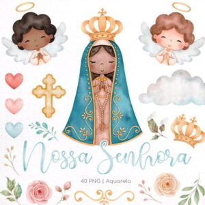 Kit Digital Nossa Senhora Aparecida Aquarela 03