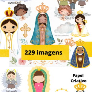 Kit Digital Nossa Senhora Aparecida Aquarela