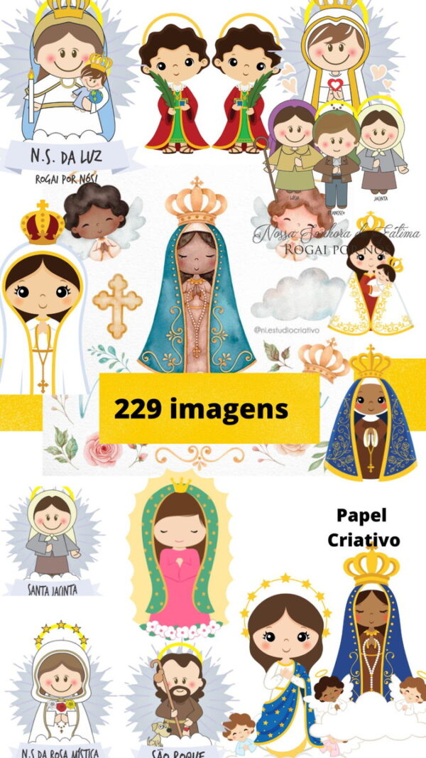 Kit Digital Nossa Senhora Aparecida Aquarela