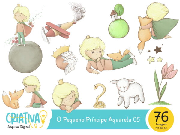 Kit Digital - o Pequeno Príncipe Aquarela 05