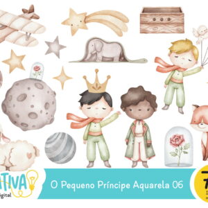 Kit Digital - o Pequeno Príncipe Aquarela 06