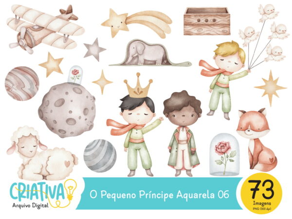 Kit Digital - o Pequeno Príncipe Aquarela 06