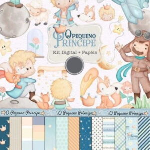 Kit Digital o Pequeno Príncipe Aquarelado/+20kits Cod:4493