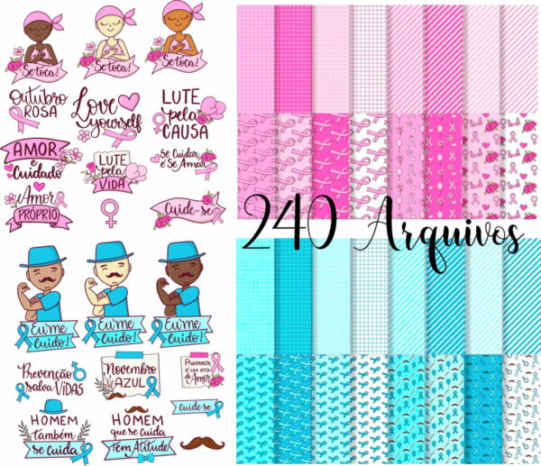 Kit Digital Outubro Rosa e Novembro Azul