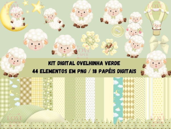 Kit Digital - Ovelhinha Verde