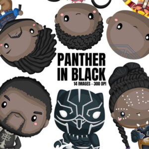kit Digital Pantera Negra PNG- Scrapbook
