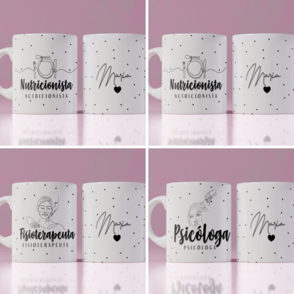 Kit Digital para Sublimação Canecas Profissões - Psd e Png