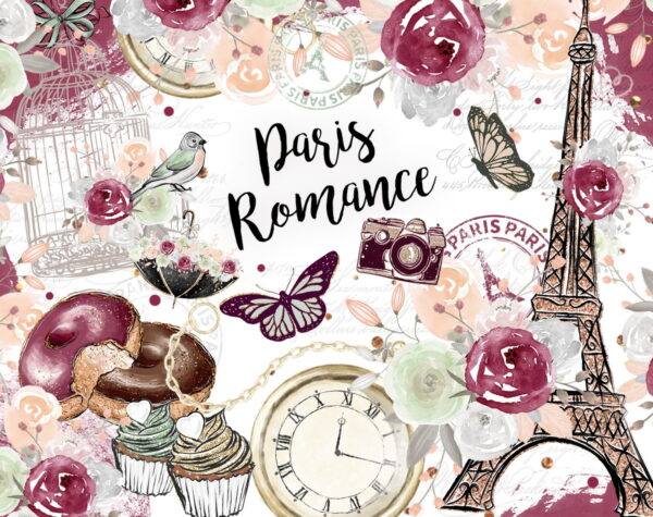 Kit Digital Paris Aquarela