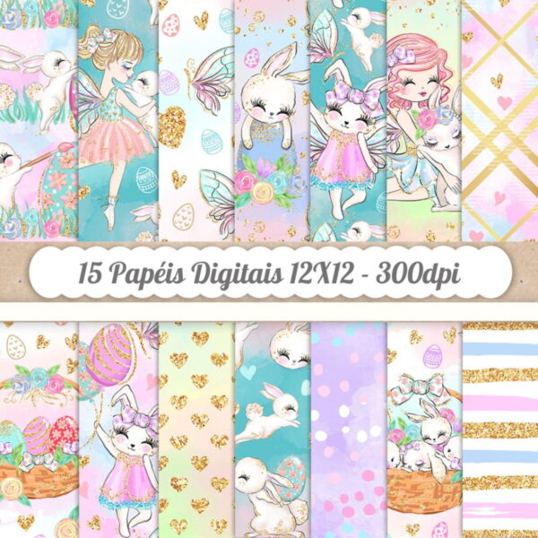 Kit Digital Páscoa Aquarela + Brinde #25 - Imagem 4