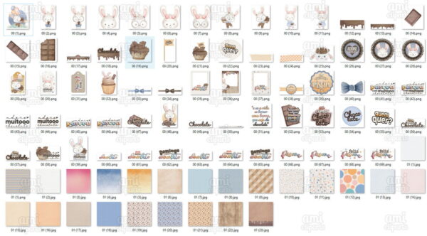 Kit Digital Páscoa Aquarela - Image 2