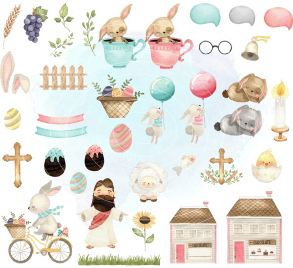 Kit Digital - Páscoa Aquarela (cod. 0238) - Imagem 4